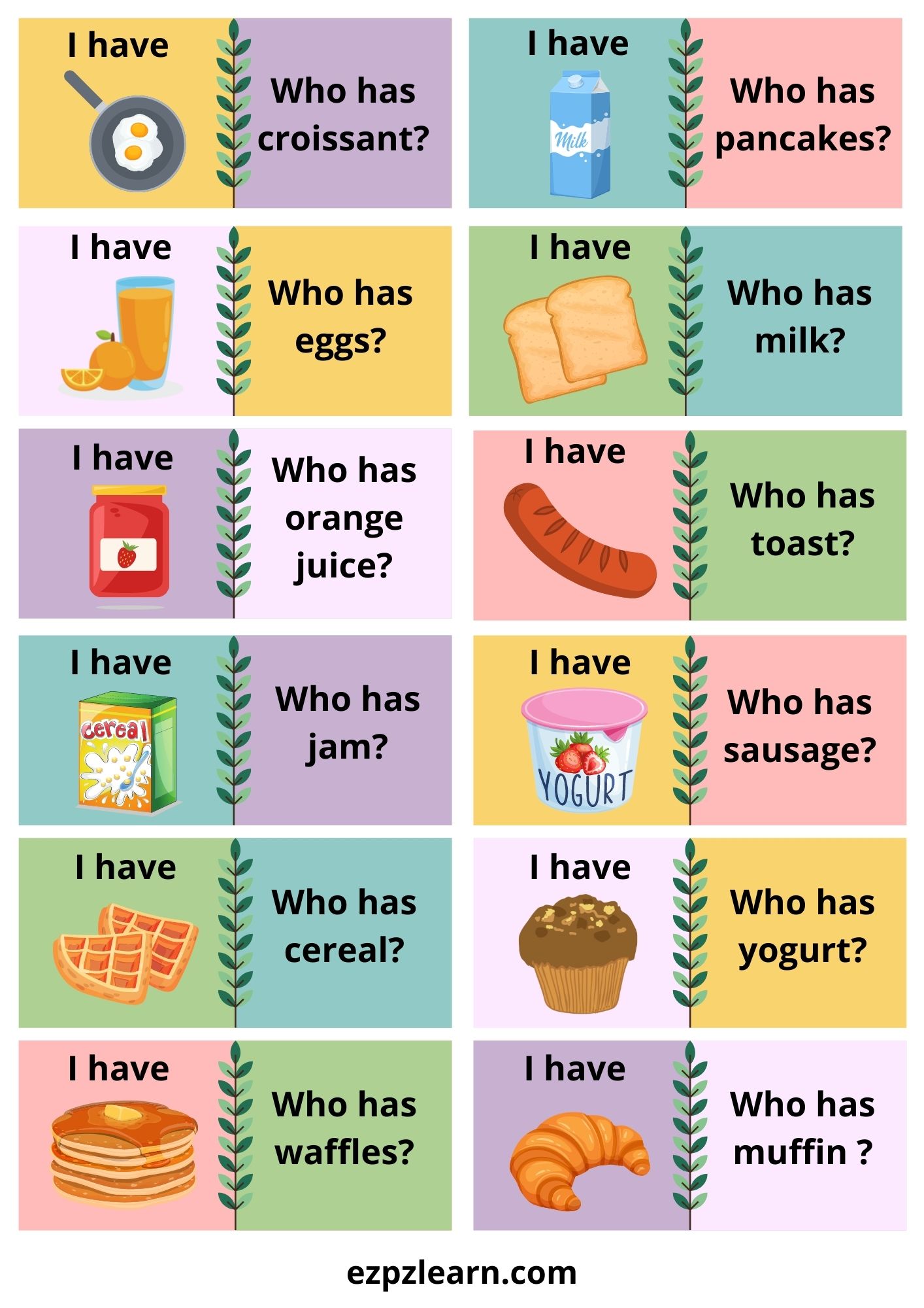 Breakfast Food Who Has Game